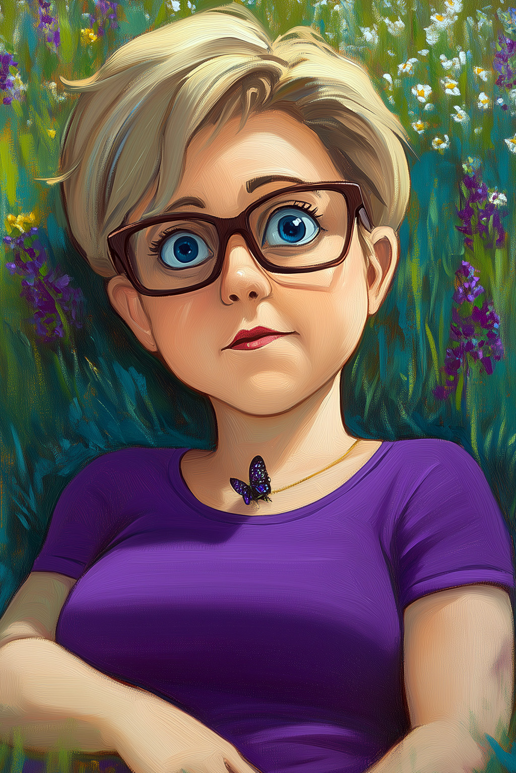Illustrated portrait of Nikki T. Sawyer